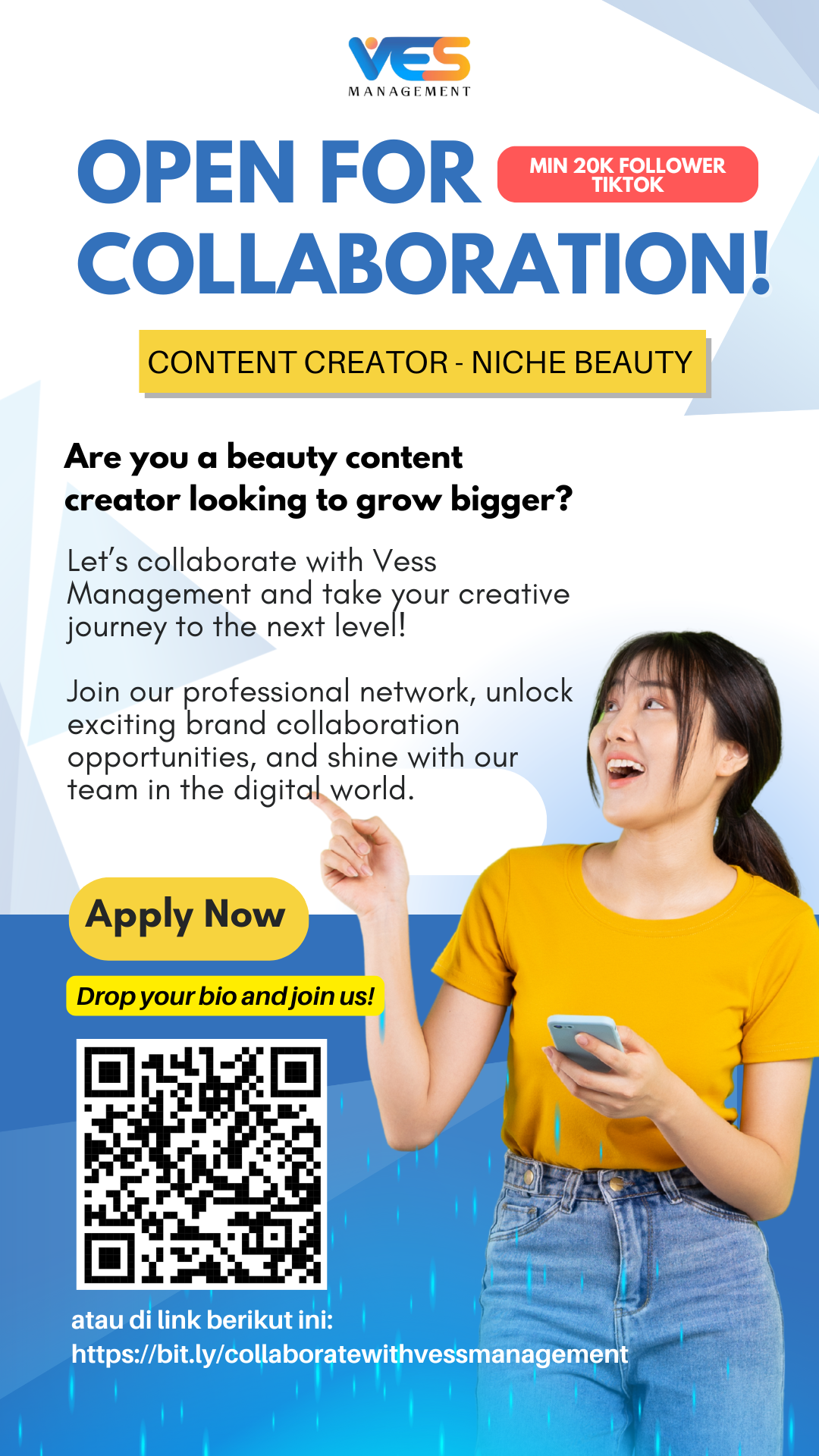 Poster Lowongan Content Creator - Beauty